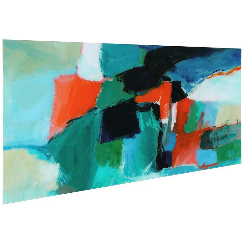 Image 4 Color Splash 72" High Free Floating Tempered Glass Wall Art more views