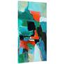 Color Splash 72" High Free Floating Tempered Glass Wall Art in scene