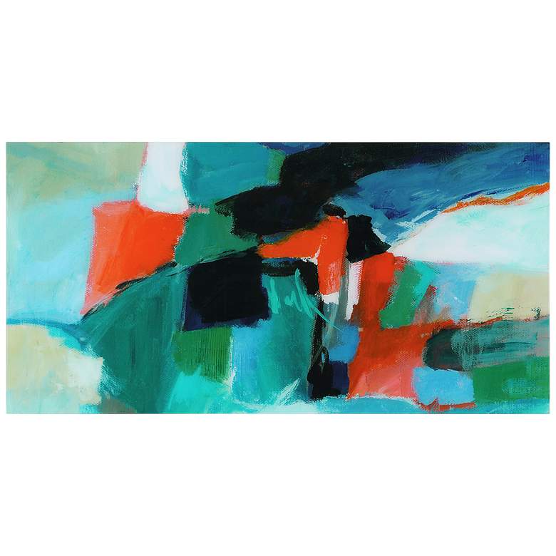 Image 6 Color Splash 72" High Free Floating Tempered Glass Wall Art more views