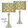 Color Spring Trish Brushed Nickel Touch Table Lamps Set of 2