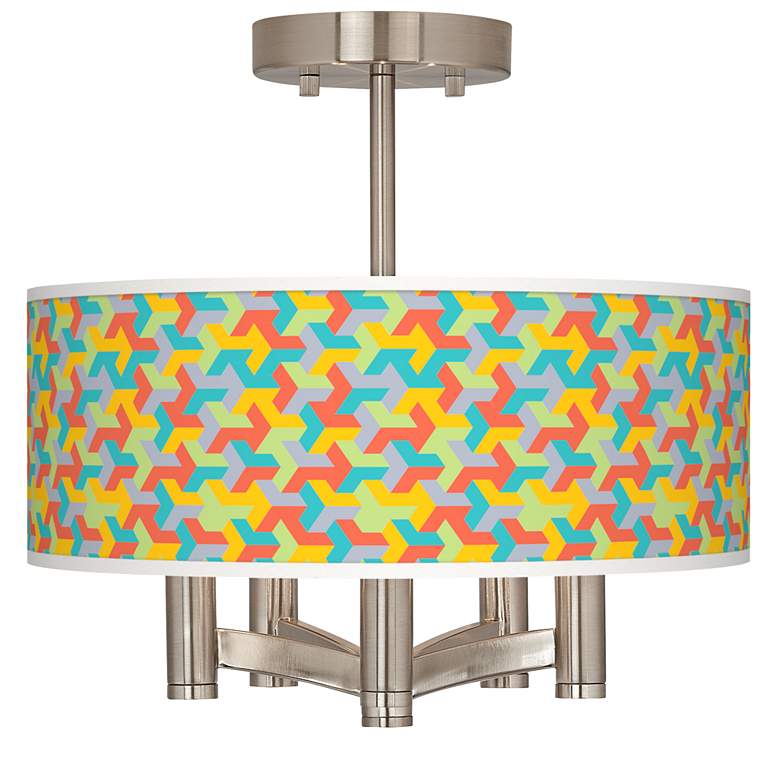 Image 1 Color Sprint Ava 5-Light Nickel Ceiling Light