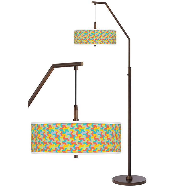 Image 1 Color Sprint Bronze Downbridge Arc Floor Lamp