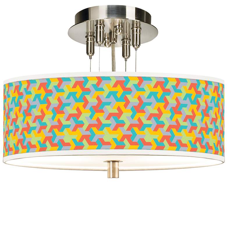 Image 1 Color Sprint Giclee 14 inch Wide Ceiling Light