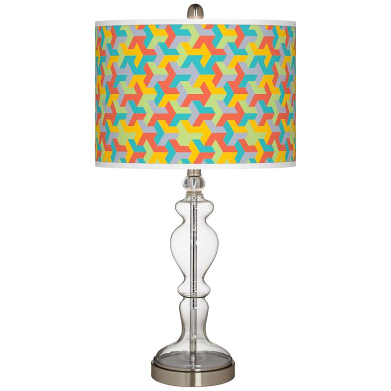 Image 1 Color Sprint Giclee Apothecary Clear Glass Table Lamp