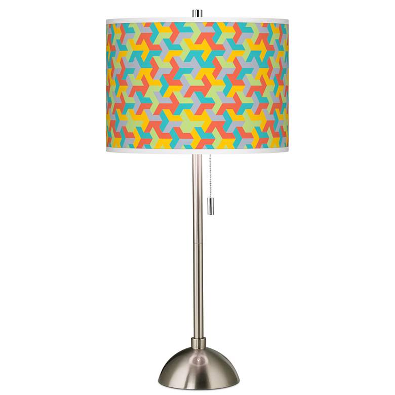 Image 1 Color Sprint Giclee Brushed Nickel Table Lamp