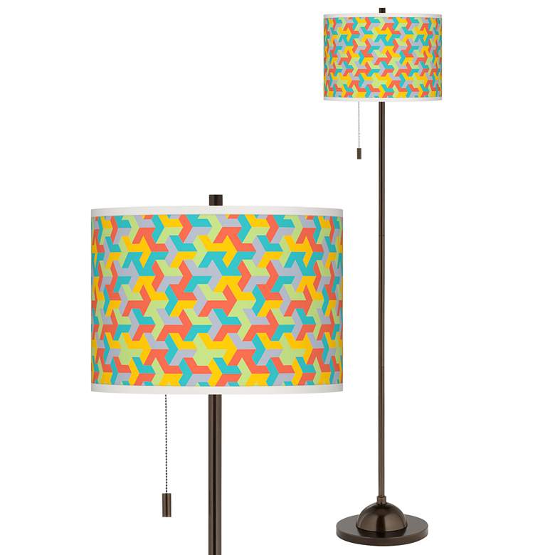 Image 1 Color Sprint Giclee Glow Bronze Club Floor Lamp