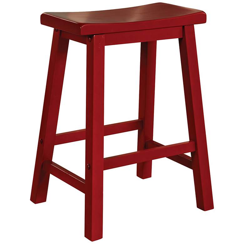 Image 1 Color Story Crimson Red 24 inch High Counter Stool