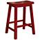 Color Story Crimson Red 24" High Counter Stool