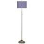 Color Weave Brushed Nickel Pull Chain Floor Lamp