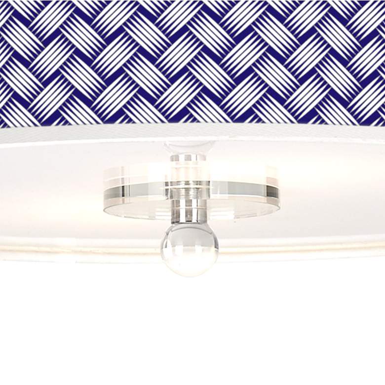 Image 3 Color Weave Giclee 16" Wide Semi-Flush Ceiling Light more views