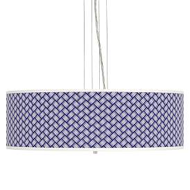 Image1 of Color Weave Giclee 24" Wide 4-Light Pendant Chandelier