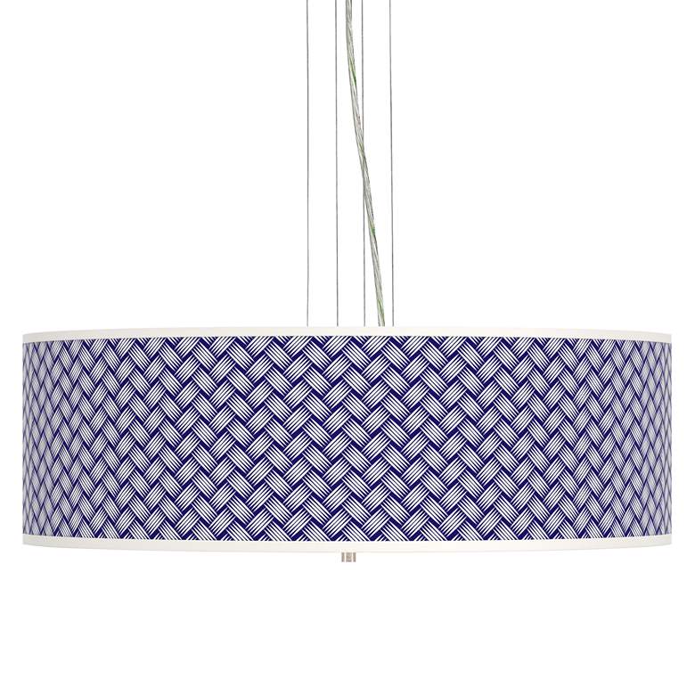 Image 1 Color Weave Giclee 24 inch Wide 4-Light Pendant Chandelier