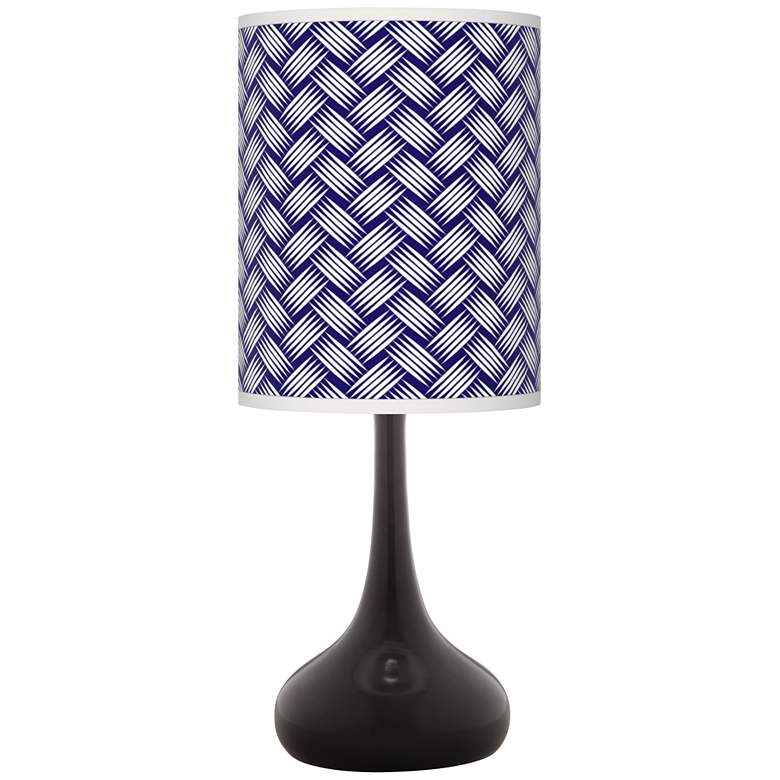 Image 1 Color Weave Giclee Black Droplet Table Lamp