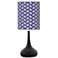 Color Weave Giclee Black Droplet Table Lamp