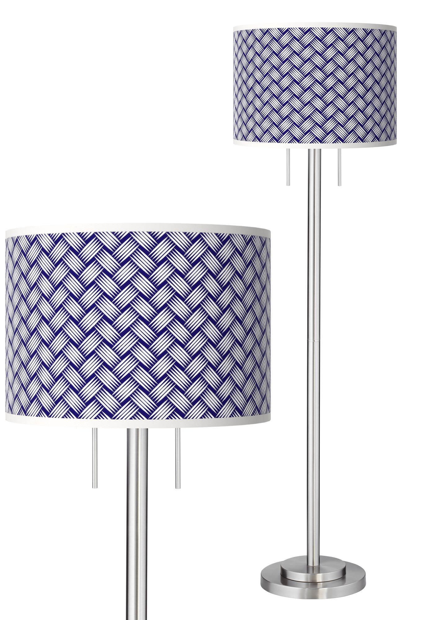 Image Color Weave Giclee Brushed Nickel Garth Floor Lamp