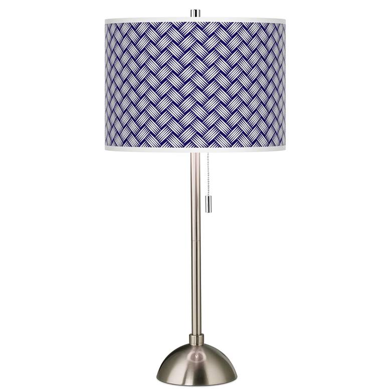 Image 1 Color Weave Giclee Brushed Nickel Table Lamp