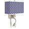 Color Weave Giclee Glow LED Reading Light Plug-In Sconce