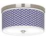 Color Weave Giclee Nickel 10 1/4" Wide Ceiling Light