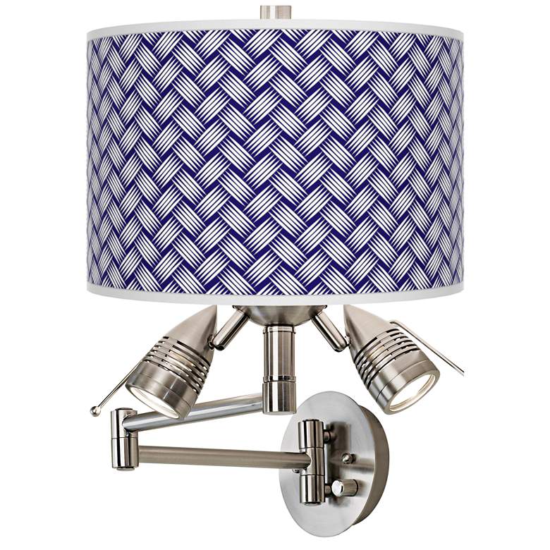 Color Weave Giclee Plug-In Swing Arm Wall Lamp