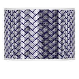 Image1 of Color Weave Purple Blue Giclee Glow Modern Lamp Shade 13.5x13.5x10 (Spider)
