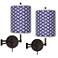 Color Weave Tessa Bronze Swing Arm Wall Lamps Set of 2