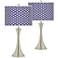 Color Weave Trish 26 1/4"H Brushed Nickel Touch Table Lamps Set of 2