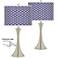 Color Weave Trish Brushed Nickel Touch Table Lamps Set of 2