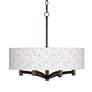 Colored Terrazzo Ava 6-Light Bronze Pendant Chandelier