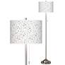 Colored Terrazzo Brushed Nickel Pull Chain Floor Lamp