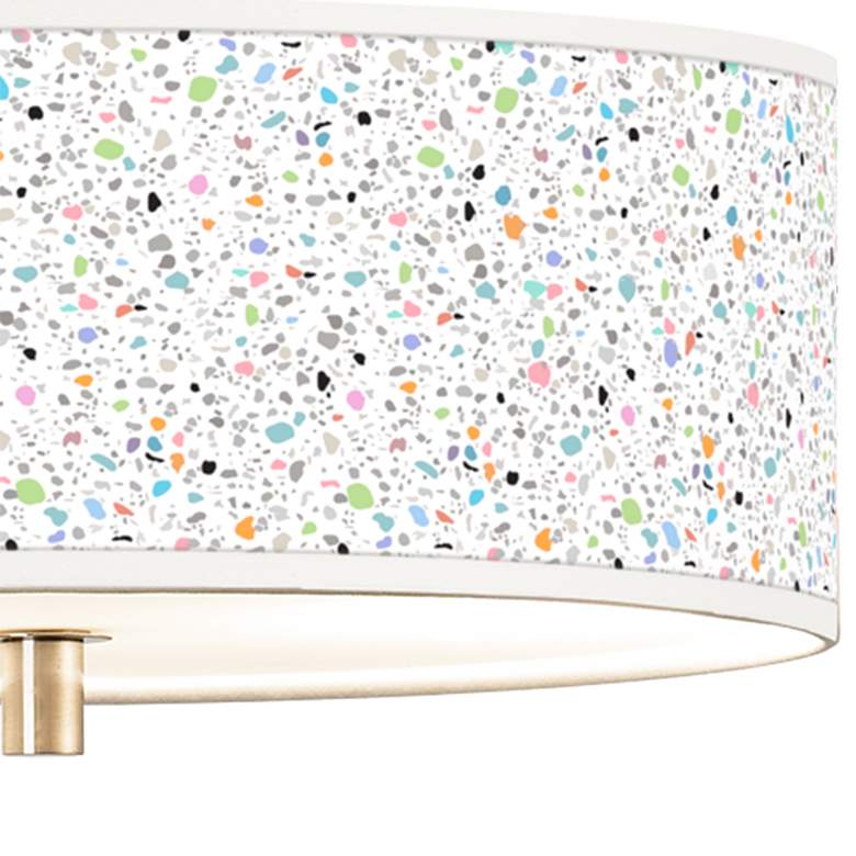 Image 2 Colored Terrazzo Giclee 14" Wide Ceiling Light more views