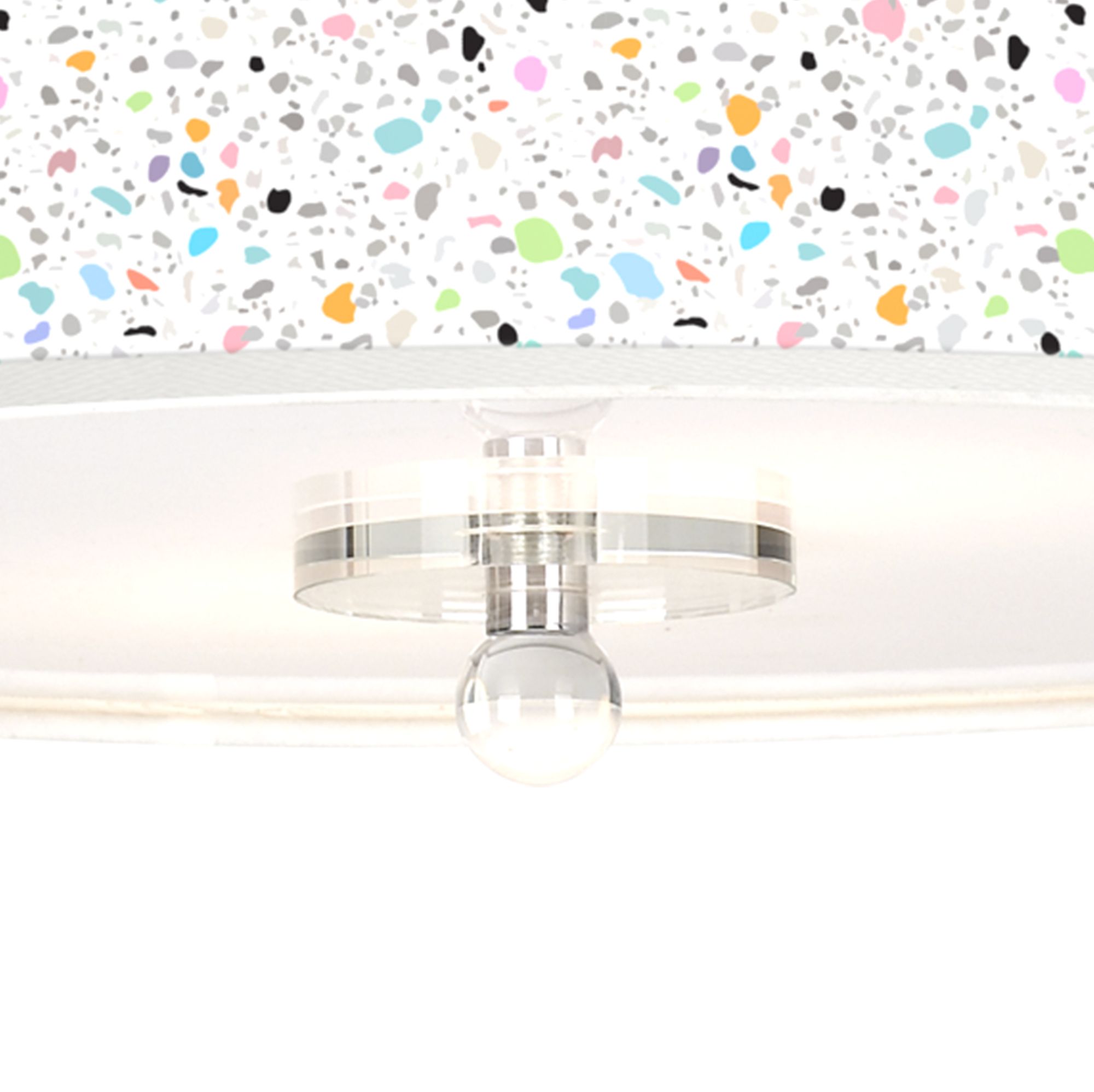 Image 3 Colored Terrazzo Giclee 16" Wide Semi-Flush Ceiling Light more views