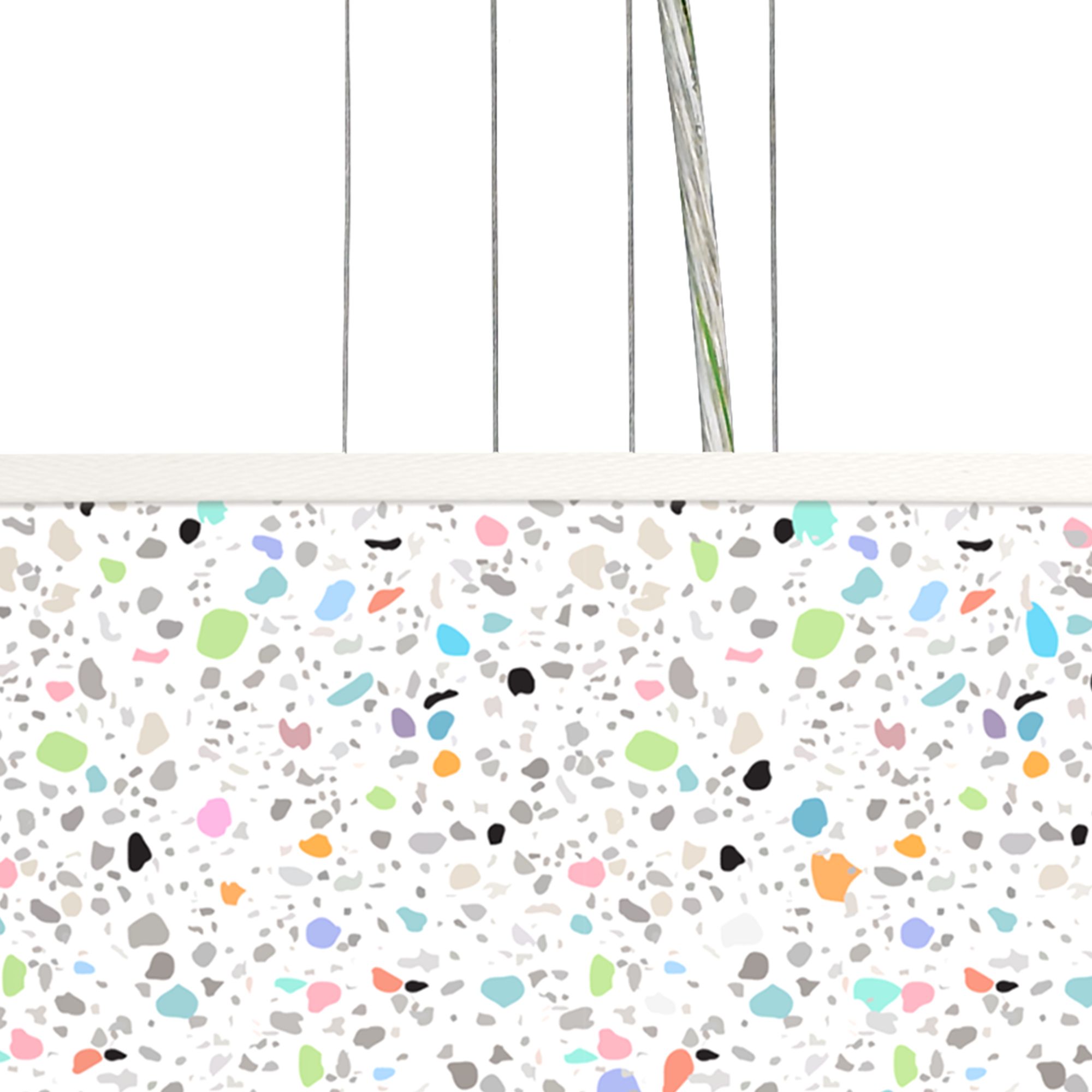 Image 2 Colored Terrazzo Giclee 24" Wide 4-Light Pendant Chandelier more views