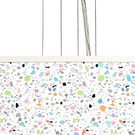 Image2 of Colored Terrazzo Giclee 24" Wide 4-Light Pendant Chandelier more views