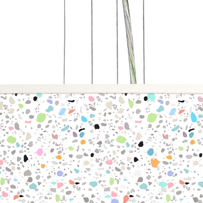 Image 2 Colored Terrazzo Giclee 24" Wide 4-Light Pendant Chandelier more views