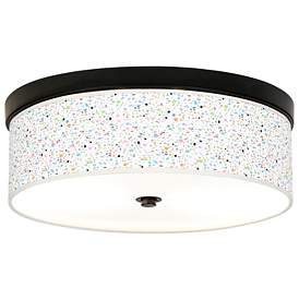 Image1 of Colored Terrazzo Giclee Energy Efficient Bronze Ceiling Light