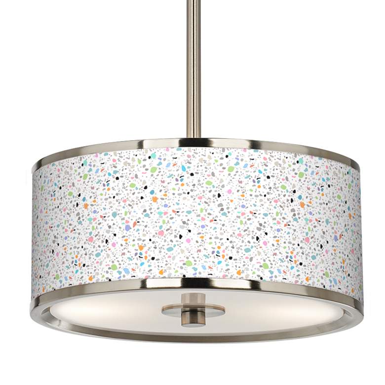 Image 3 Colored Terrazzo Giclee Glow 10 1/4 inch Wide Pendant Light more views