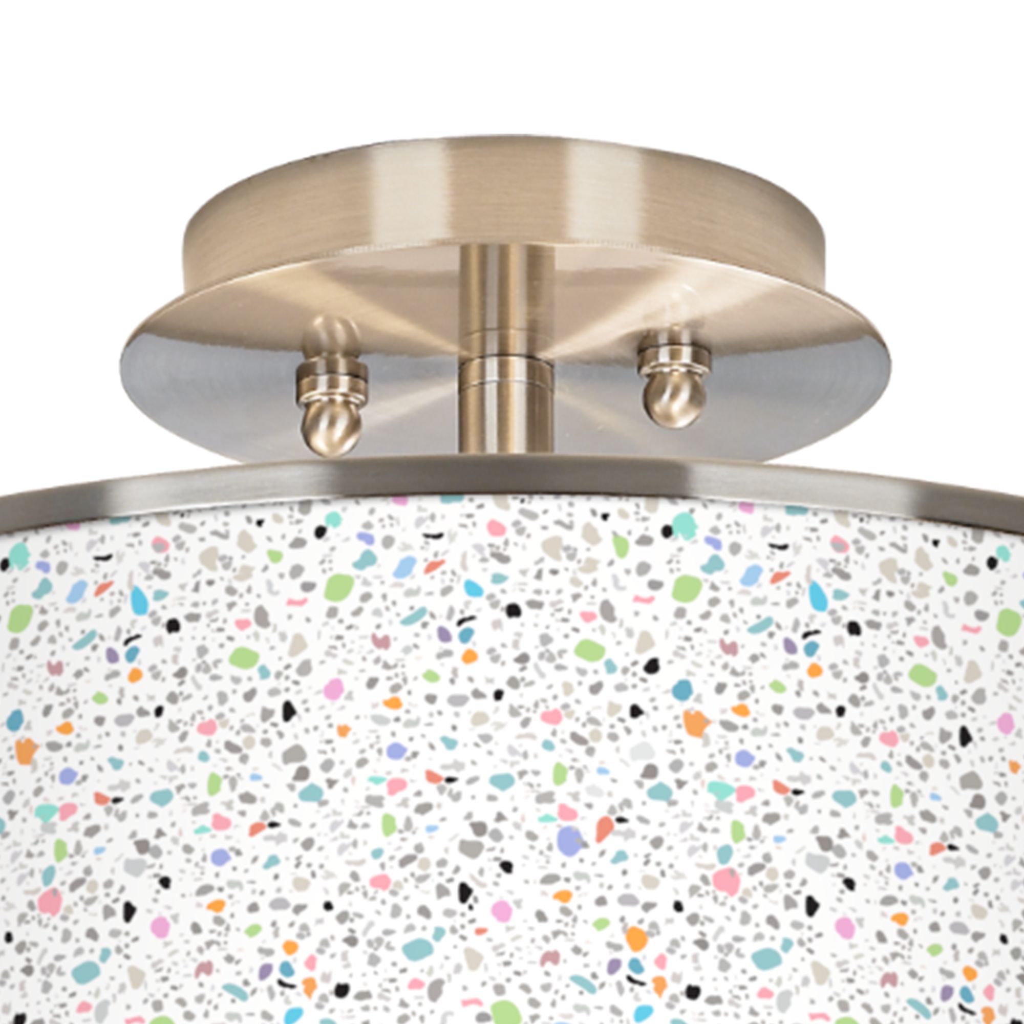 Image 2 Colored Terrazzo Giclee Glow 14" Wide Ceiling Light more views