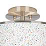 Colored Terrazzo Giclee Glow 14" Wide Ceiling Light