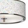 Colored Terrazzo Giclee Glow 14" Wide Ceiling Light