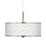 Colored Terrazzo Giclee Glow 16&quot; Wide Pendant Light