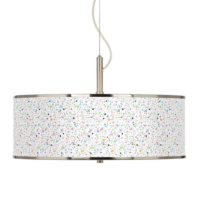Image 1 Colored Terrazzo Giclee Glow 20" Wide Pendant Light