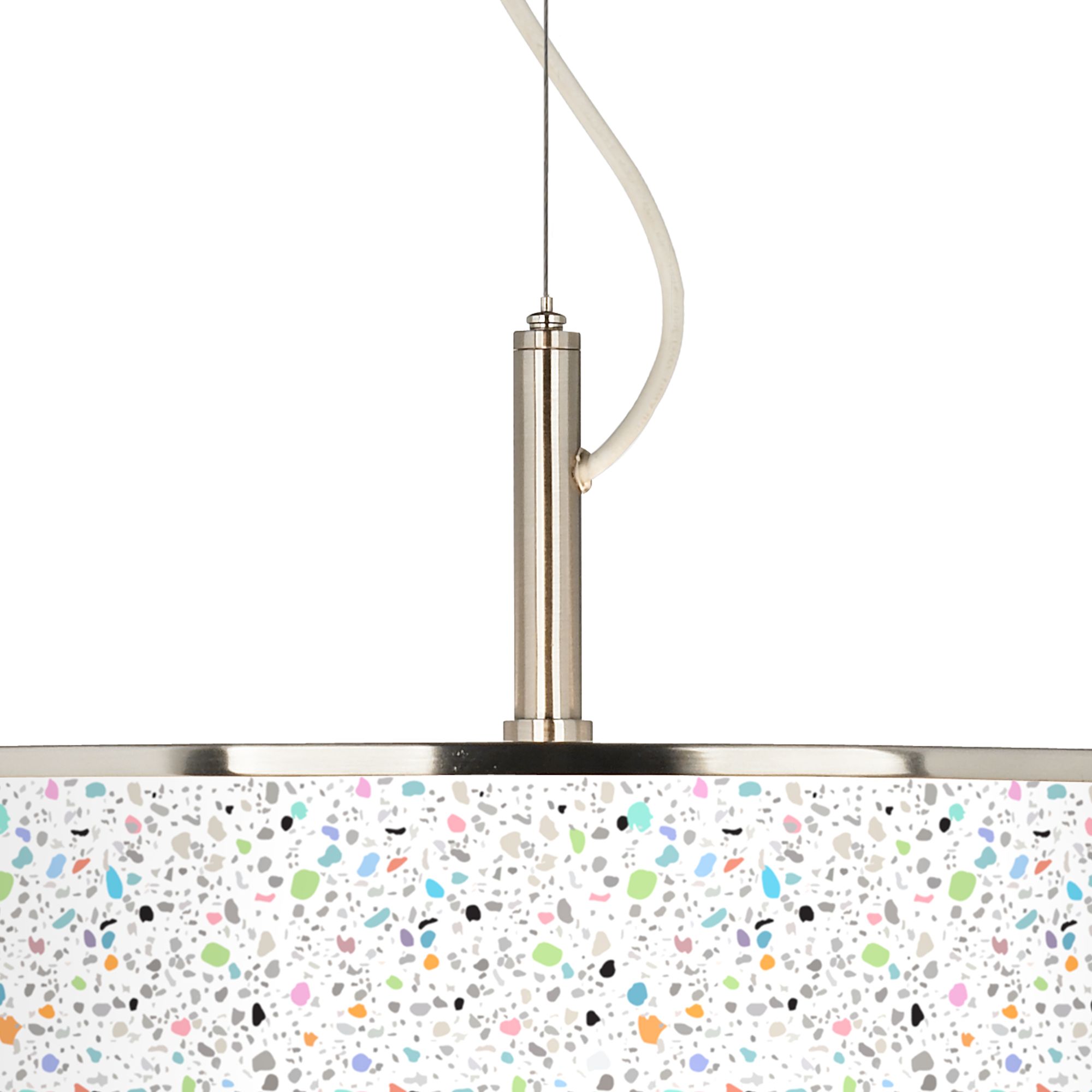 Image 2 Colored Terrazzo Giclee Glow 20" Wide Pendant Light more views