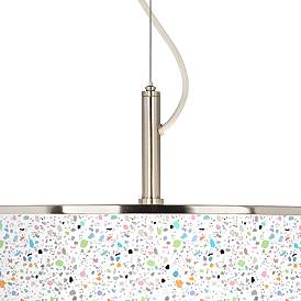 Image2 of Colored Terrazzo Giclee Glow 20" Wide Pendant Light more views