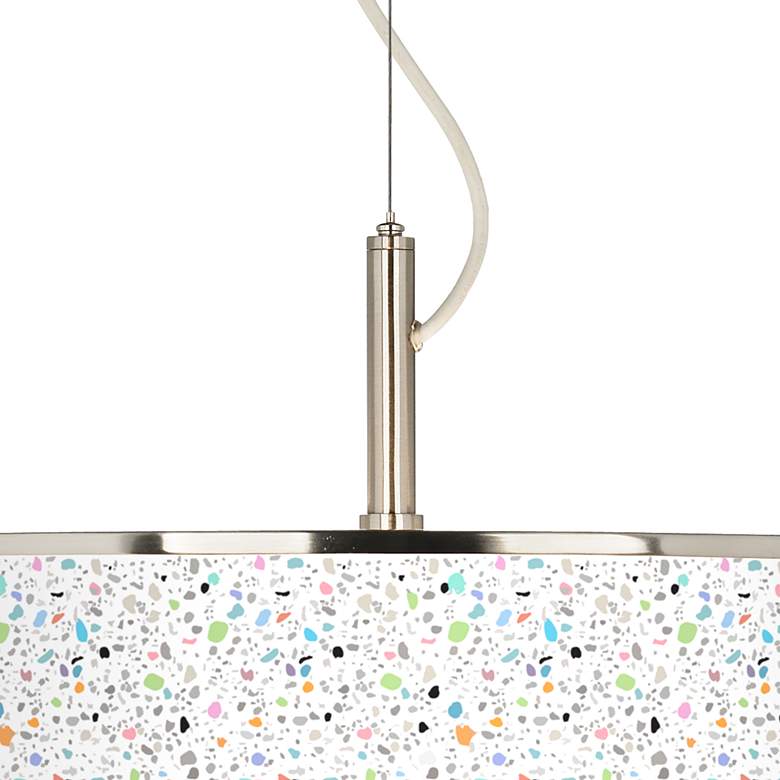 Image 2 Colored Terrazzo Giclee Glow 20 inch Wide Pendant Light more views