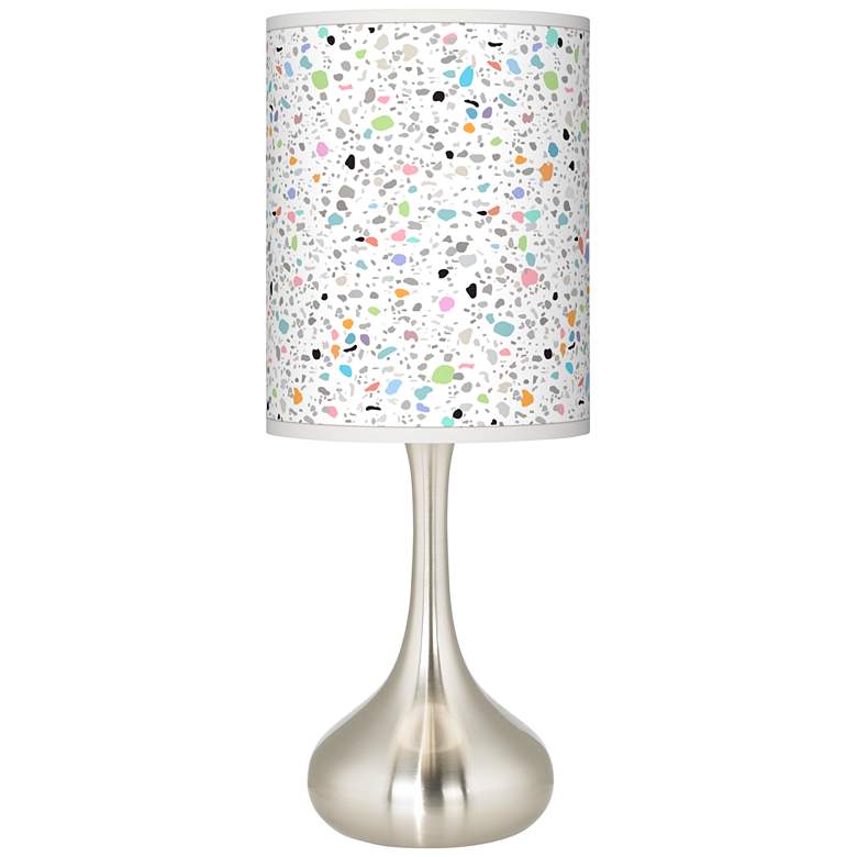 Image 1 Colored Terrazzo Giclee Modern Droplet Table Lamp