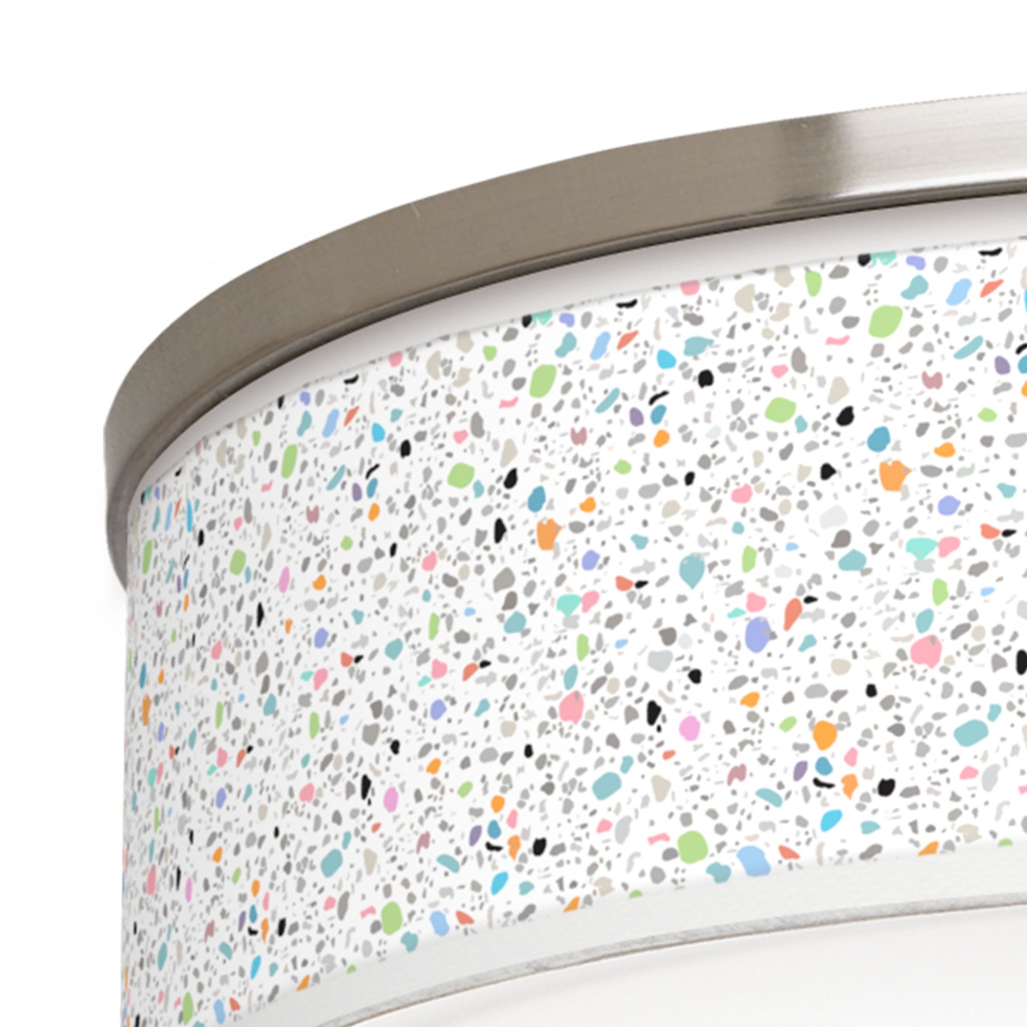 Image 2 Colored Terrazzo Giclee Nickel 20 1/4" Wide Ceiling Light more views