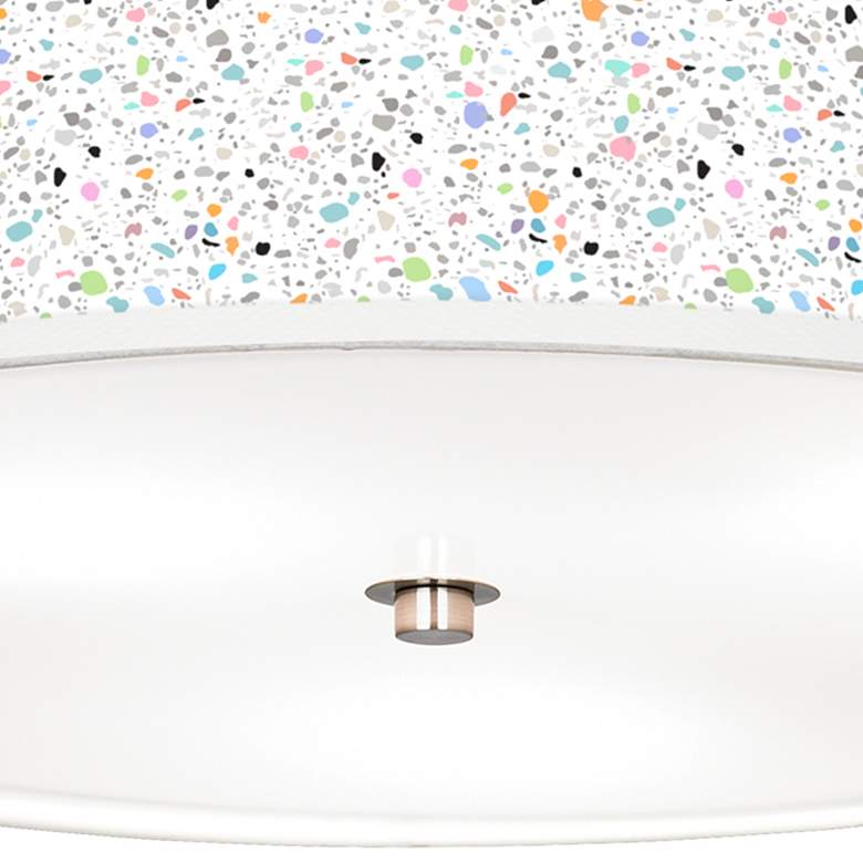 Image 3 Colored Terrazzo Giclee Nickel 20 1/4" Wide Ceiling Light more views