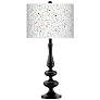 Colored Terrazzo Giclee Paley Black Table Lamp