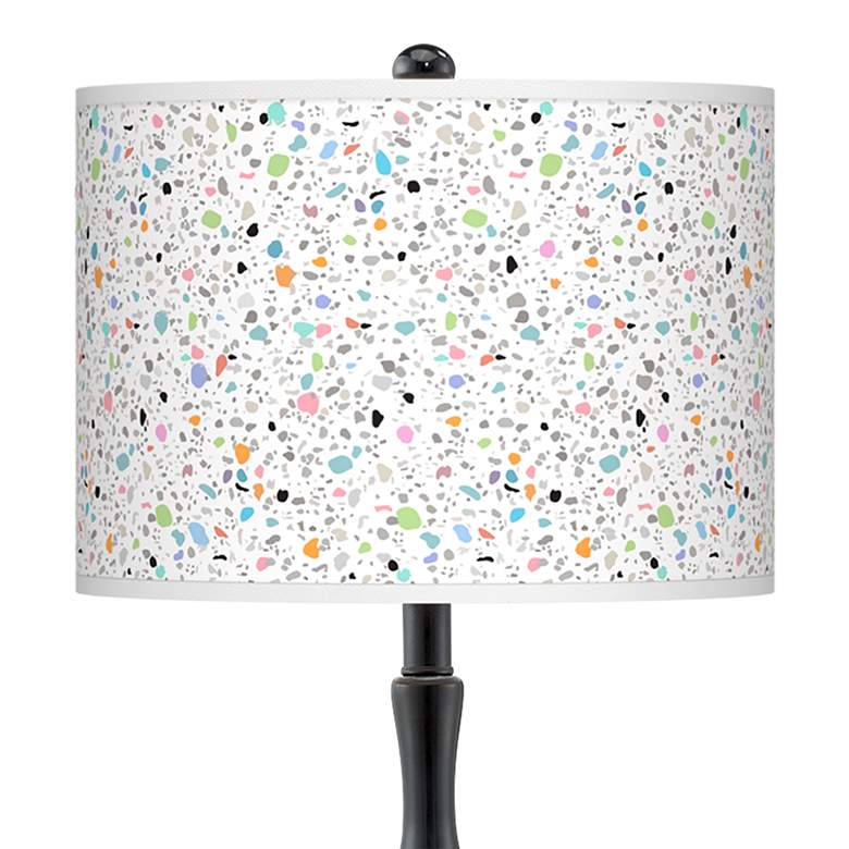 Image 2 Colored Terrazzo Giclee Paley Black Table Lamp more views