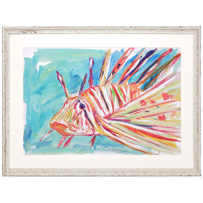 Image 1 Colorful Fish 45"W x 33"H Framed Art